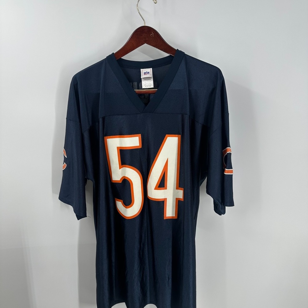 Vintage Chicago Bears‎ Brian Urlacher #54 NFL Mens Navy Blue Jersey Size 2XL